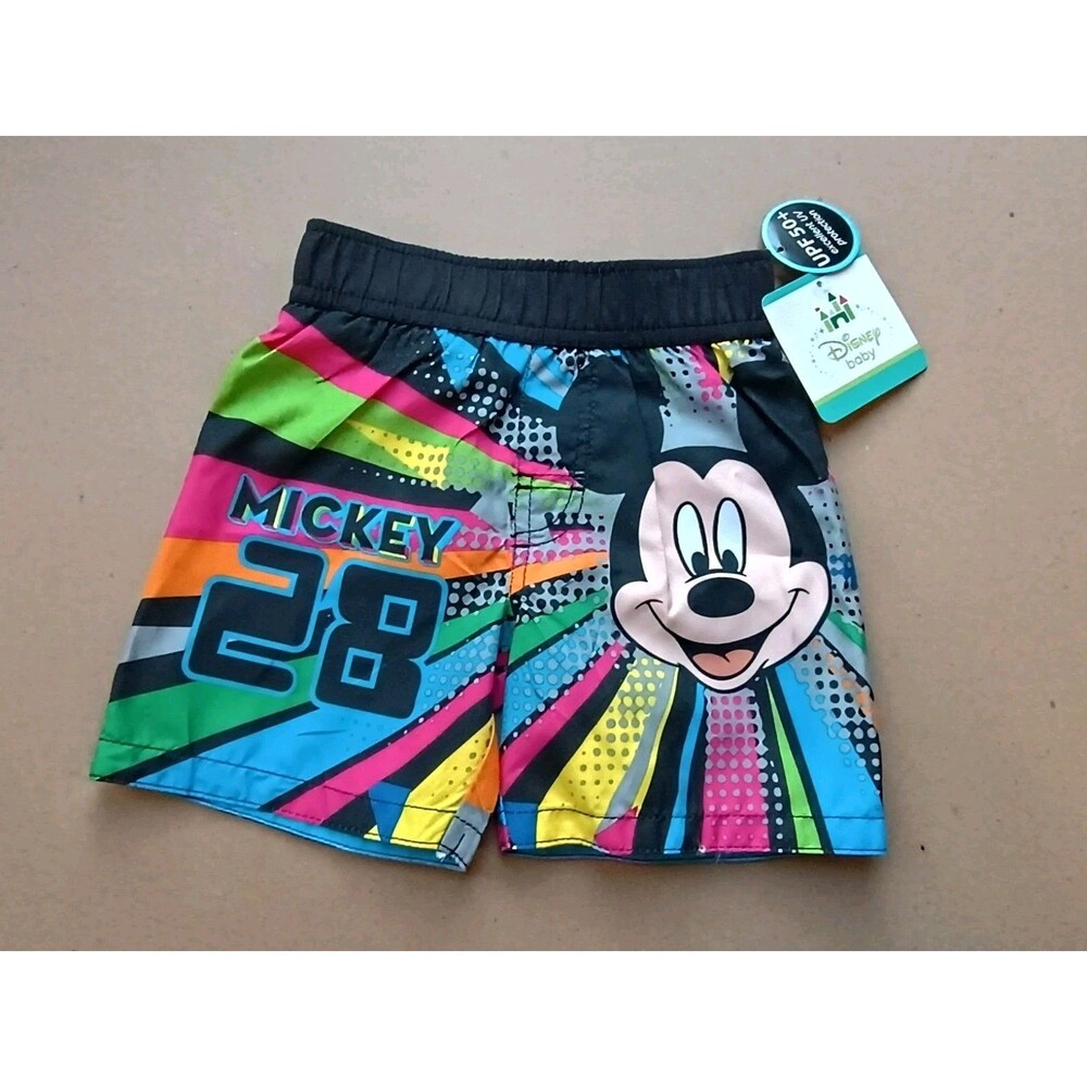 Boys Disney Baby Swiming Shorts Trunks 12 months  Mickey Mouse NWT